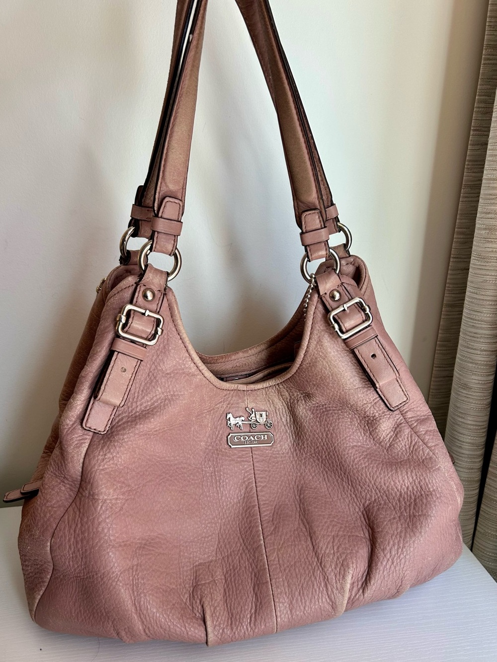 Coach Madison Maggie Y2K Hobo Bag Mauve Pink - Picture 10 of 12